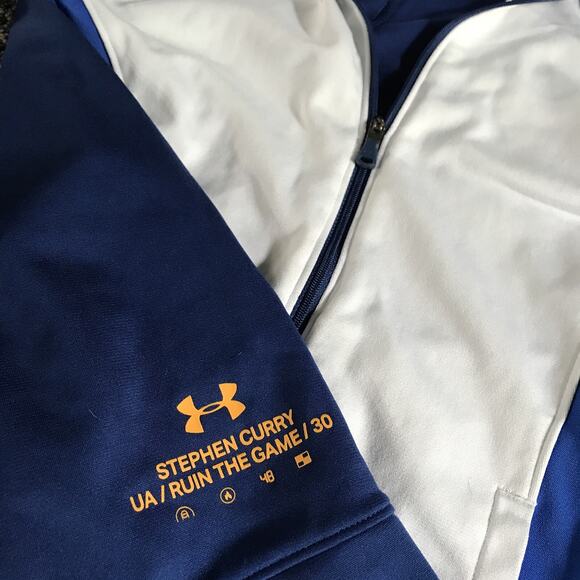 Stephen Curry Under Armour Ruin The Game 30 Youth Med Blue/White Full-Zip Hoodie - Picture 5 of 8